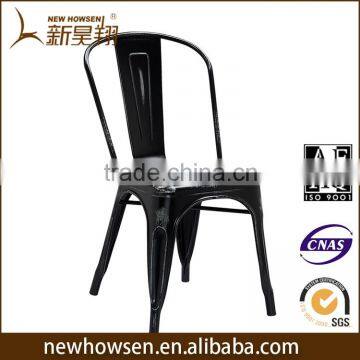 Different Colors Commercial Vintage industrial Dining Chair Restaurant living room Stackable metal dining chair