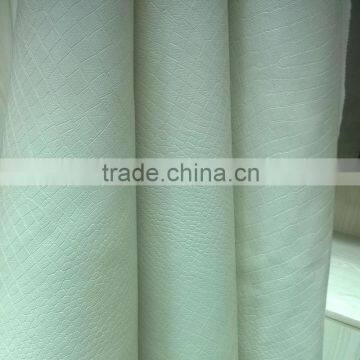 White pu snakeskin leather fabric for sofa bags