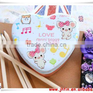 alibaba wholesale high quality wedding gift tin box heart shape