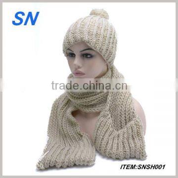 Girls winter fashion scarf hat set