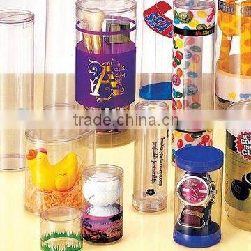 Plastic tube box made of PVC/PET/PP