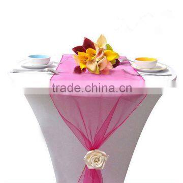 Voguish lucid organza table runner for banquet and wedding