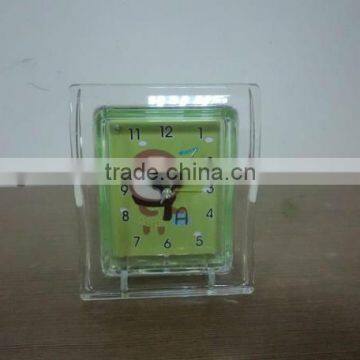 square shape analog lighting alarm clock, premium clocks