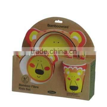 2016 New Eco-friendly Bamboo fiber kids dinnerware set