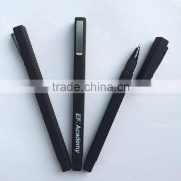 Hot selling promotional rubberized square pen without clip