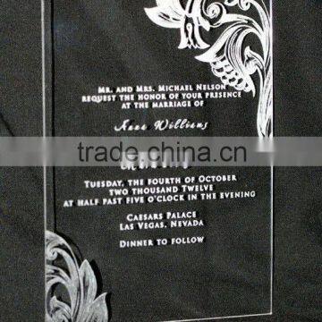 High Transparent custom invitation card