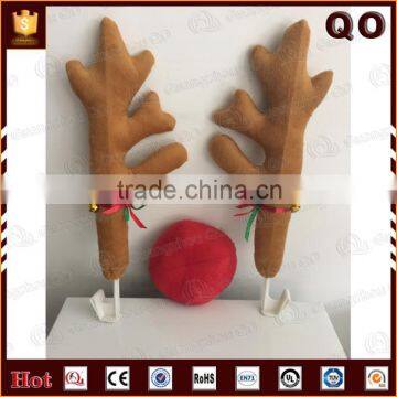 High quality custom car decoration Reindeer antlers and nose