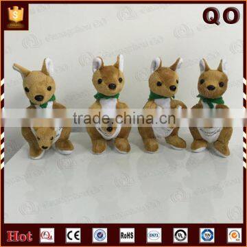 High quality selling cute kangaroo plush toy with baby