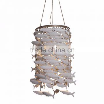 Ceramic Glass Fish Decoration Chandelier