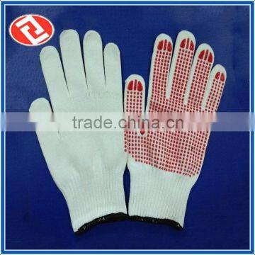 Single Side Nylon Knitted PVC Dotted Gloves For Safety Working