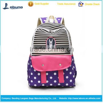 wholesale girls school bag China Fashion Canvas Backpack for