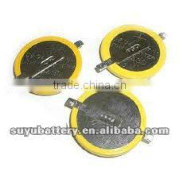 cr2477 button cell battery with pins or tabs