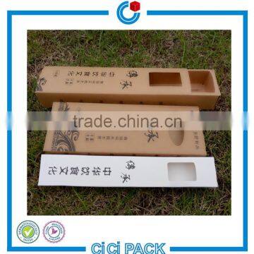 Drawer style kraft paper packagiong carton 26.5 * 6 * 3.5 CM five pairs of wooden chopsticks packaging box                        
                                                                                Supplier's Choice