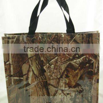 Laminated PP woven printing with transparent pvc beach bag