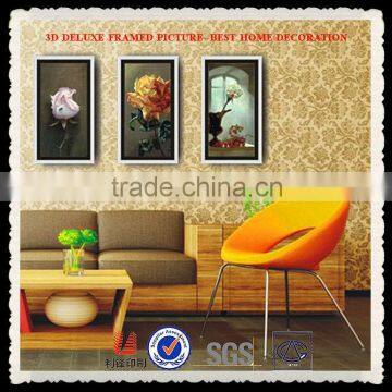 Modern Art 3D Lenticular framed pictures set for home decoration