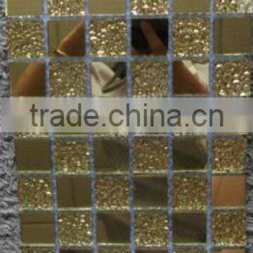 Shiny mirror mosaic gold color glass mosaic tile