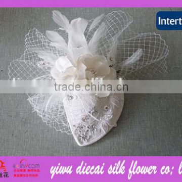 Stylish Lady's Veil Decorated Flower Wedding Bridal Headwear