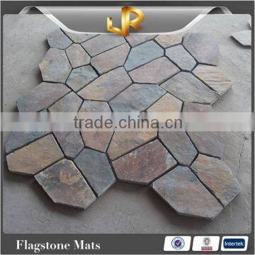 Natural Chinese multicolor flagstone mesh stone tile