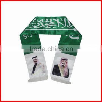 130*14cm promotion Saudi Arabia fans scarf