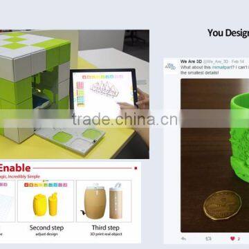 Cute 3D Green and White Printer