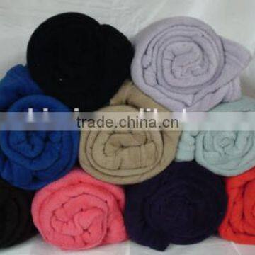 New thow solid bright color light weight plush fleece blanket