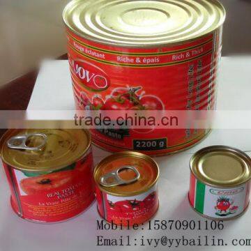 Fresh canned tomato sauce ,canned tomato paste,brix:24-26%,26-28%,28-30%