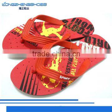 Rubber screen printed flip flops slippers