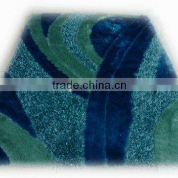 new multi-structure blue polyester shaggy carpets