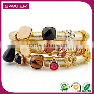 Best Selling Jewelry Metallic Gold Bracelet Wraps Leather