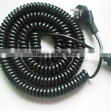 Black PUR flexible insulated sprial cable Copper Spiral Cable