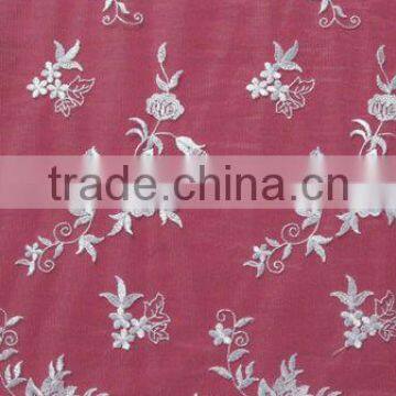 Floral Embroidery Mesh Lace Fabric