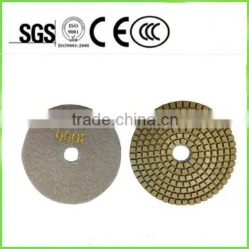 Diamond polishing pad for polish machine