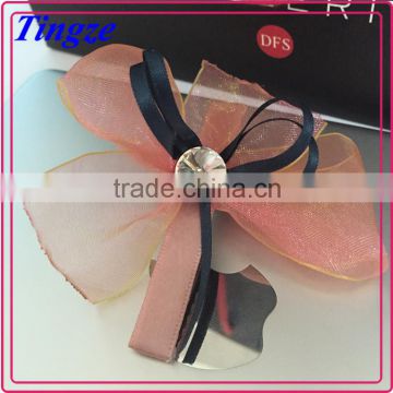 Wholesale new design fancy korean style girls hair accessories ribbon clip in hair TD36