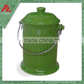 Kitchen Ceramic Compost Bin, Compost Bucket With Lid photo-4