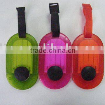 plastic luggage tag