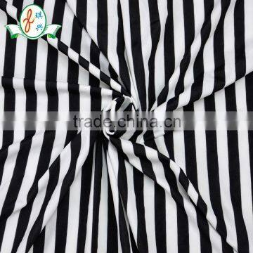 White And Black Strip Common Design Spandex Nylon Mechanical Stretch Lingerie Jersey Fabric                        
                                                Quality Choice