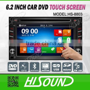 hot selling 6.2'' with usb / bt /gps cd radio auto