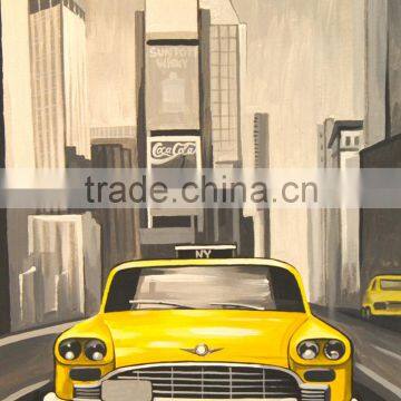 ROSA Talent Cotton Canvas Panel with Outline "New York", 30x40cm