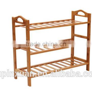 Bamboo 3-tiers shoe rack for shoes showroom,high quality shoe rack                        
                                                Quality Choice