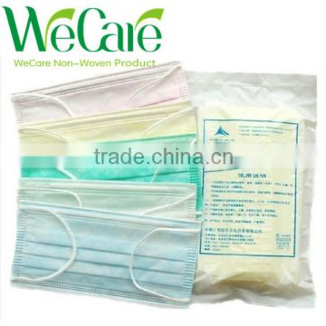 Disposable Non woven surgical blue face mask with earloop for hospital