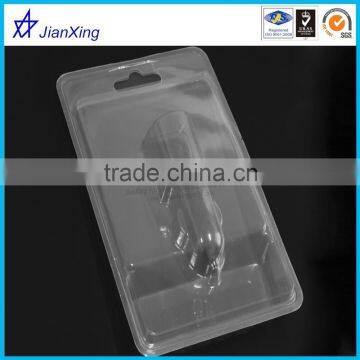 clear plastic slide blister or elecronics and toys outer package ,flang folded blister