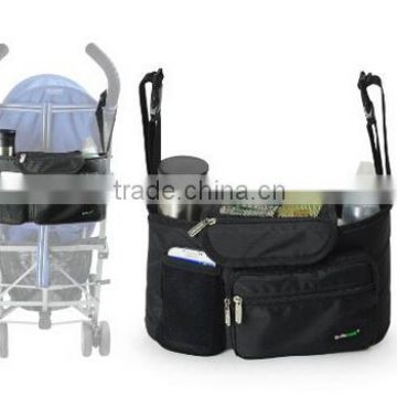 Stroller Organizer Diaper Bag Back Seat Car Organizer with Bottle Holders