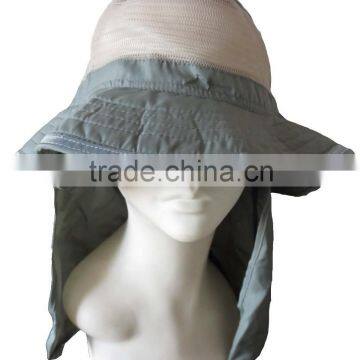 mesh bucket hat with neck cover mesh fishing hat breathable fishing hat