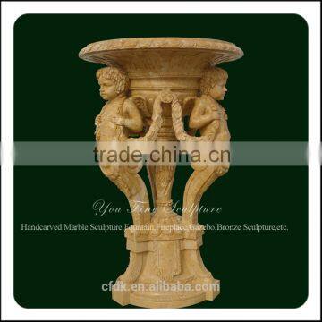 Hand Carved Garden Marble flowerpot