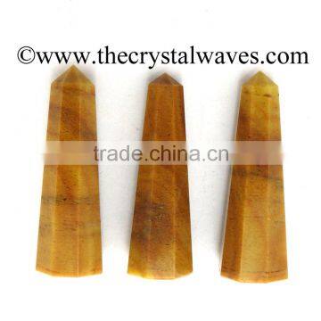 Camel Jasper wholesale Pencil 6 to 8 Facets Single Terminated Point Khambhat Gujarat India crystal waves