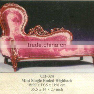 Mini Single Ended Highback Kids Furniture Mahogany Indoor Furniture