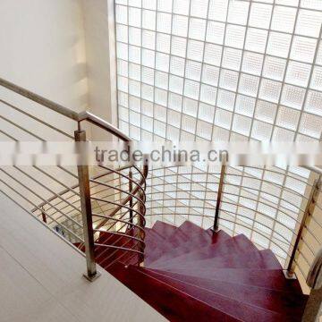 Spinal stairwell railing design with S.S rod