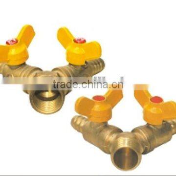 Forked buterfly ball valve
