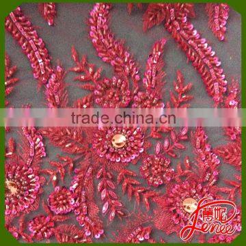 MULTI COLOR CHOICE SEQUINED BEADS MESHEMBROIDERY FOR GIRLS DRESS