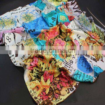 Digital printed silk fabric
